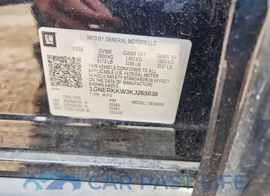 1GNERKKW3KJ265038# 14