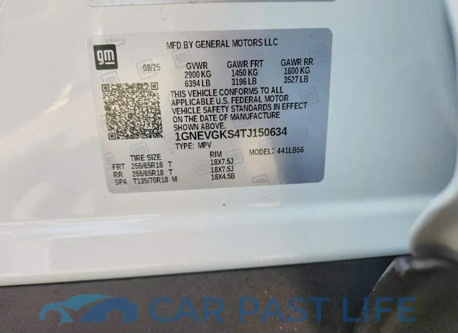 1GNEVGKS4TJ150634# 13