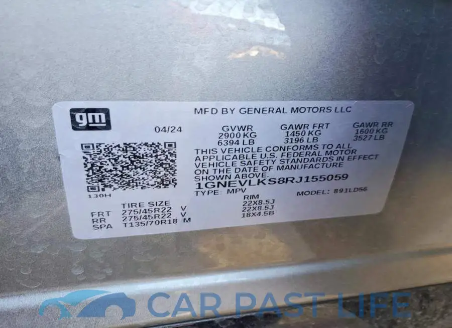 1GNEVLKS8RJ155059# 14