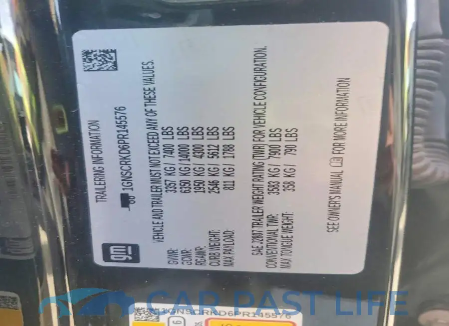 1GNSCRKD6PR145576# 14