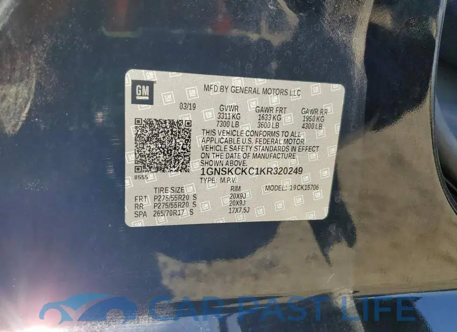 1GNSKCKC1KR320249# 13