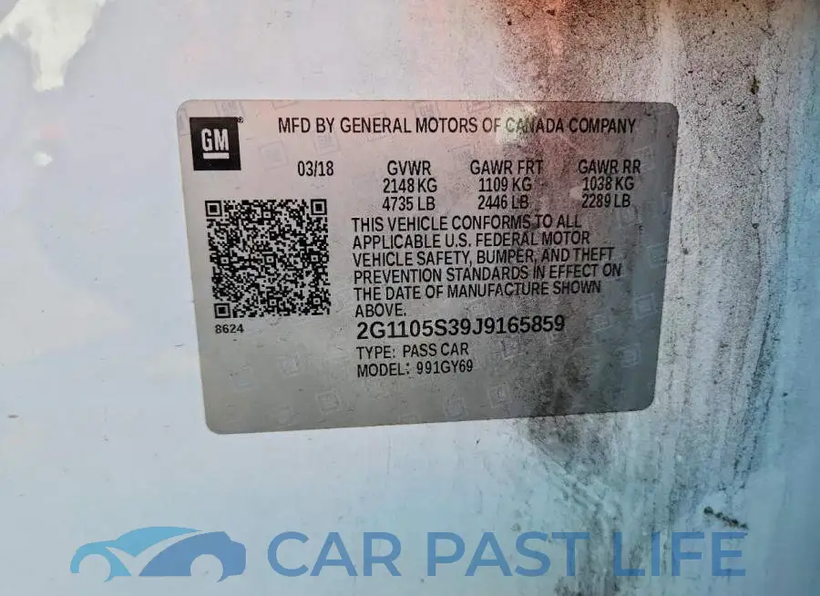 2G1105S39J9165859# 12