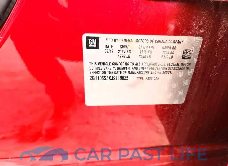 2G1105S3XJ9118825# 12