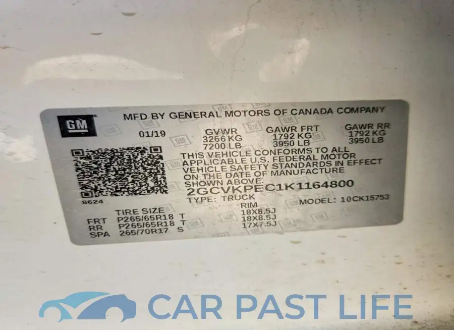 2GCVKPEC1K1164800# 12