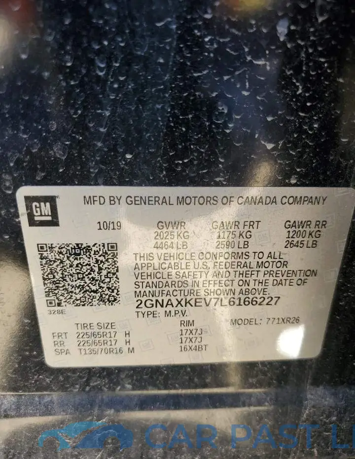 2GNAXKEV7L6166227# 13
