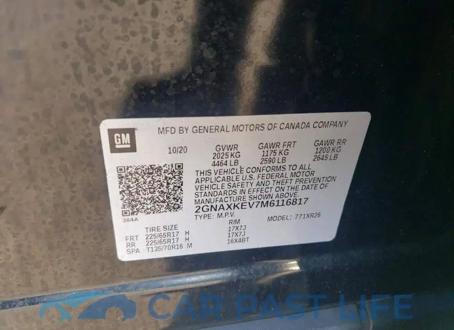2GNAXKEV7M6116817# 13