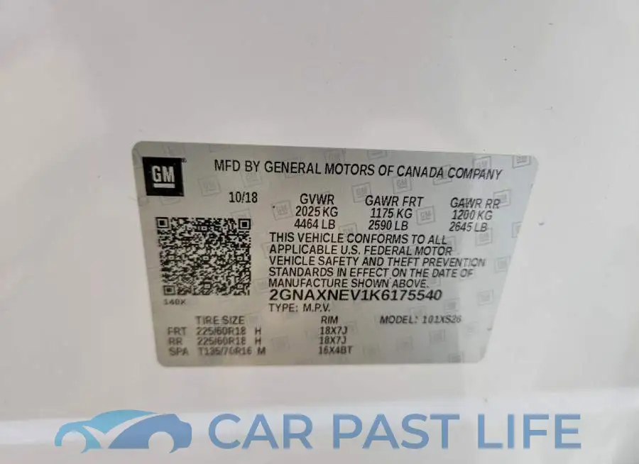 2GNAXNEV1K6175540# 13