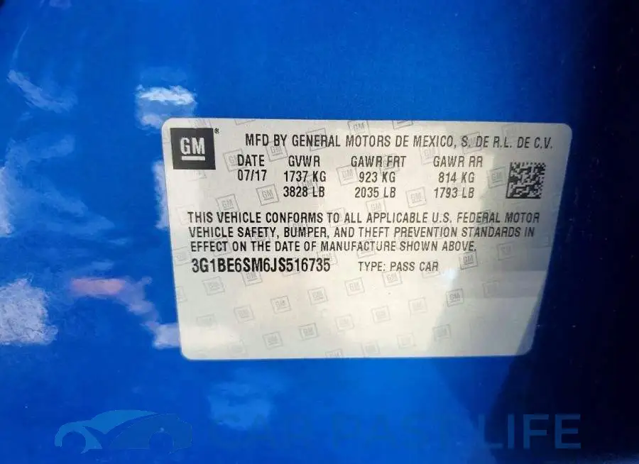 3G1BE6SM6JS516735# 12