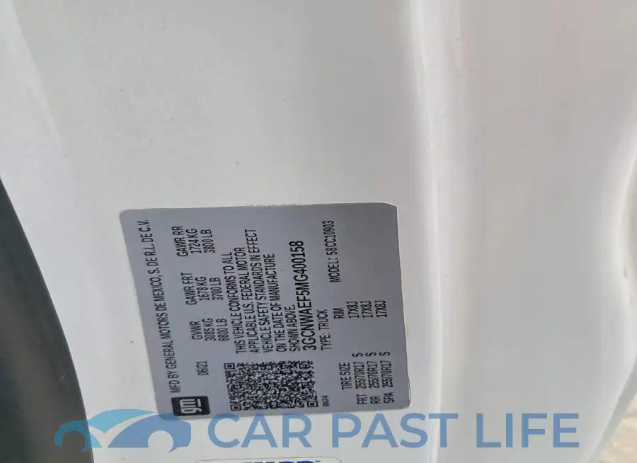 3GCNWAEF5MG400158# 12