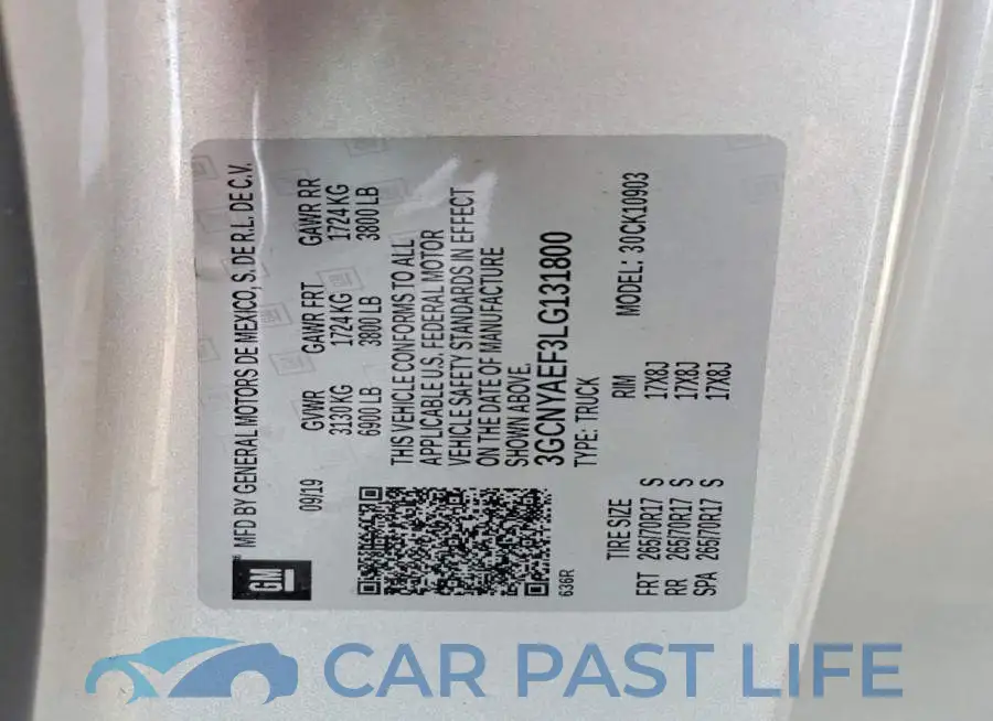 3GCNYAEF3LG131800# 13