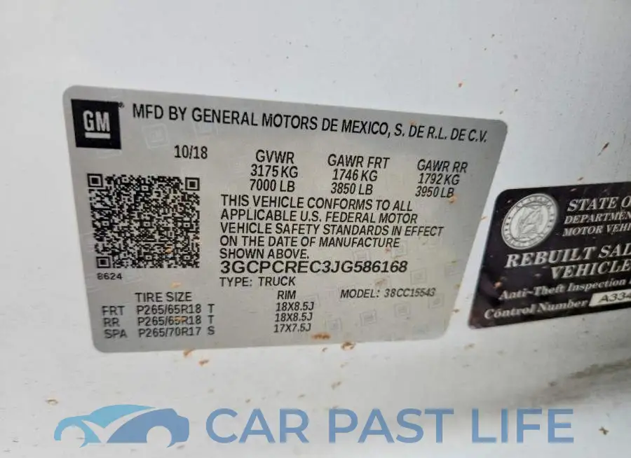 3GCPCREC3JG586168# 12