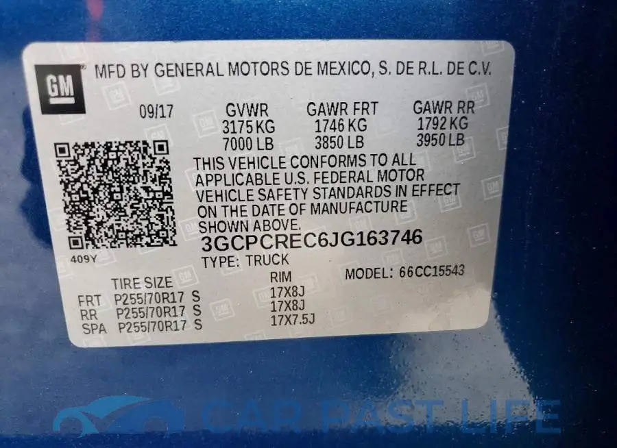 3GCPCREC6JG163746# 13