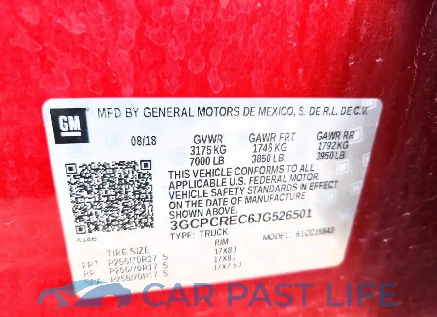 3GCPCREC6JG526501# 12