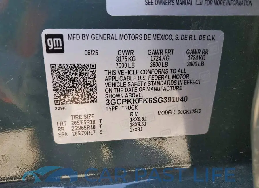 3GCPKKEK6SG391040# 13
