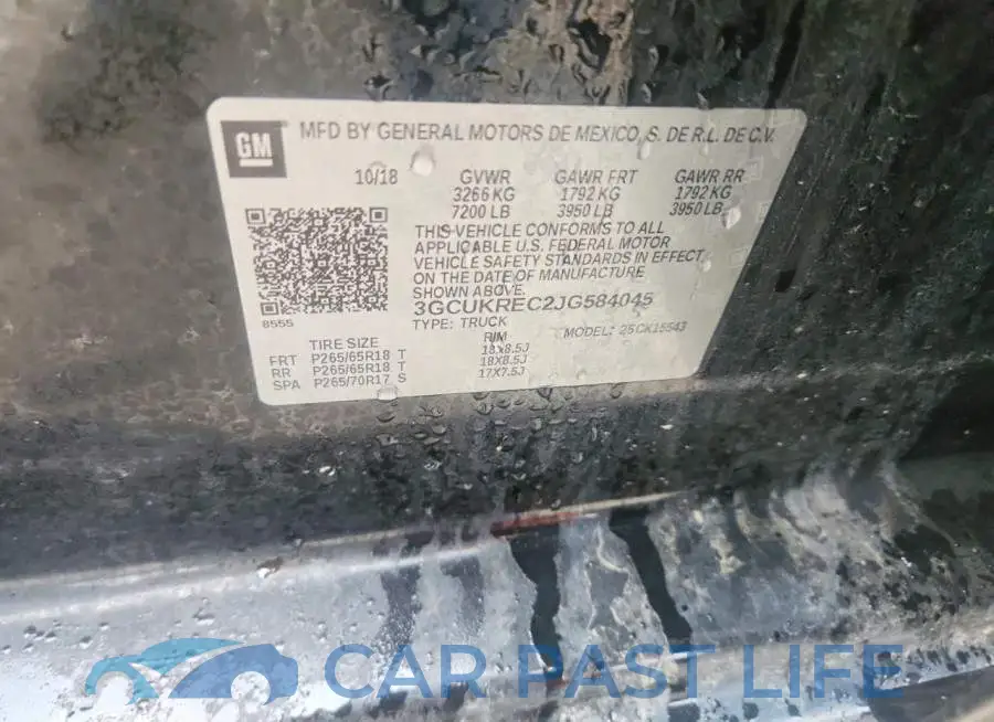 3GCUKREC2JG584045# 12