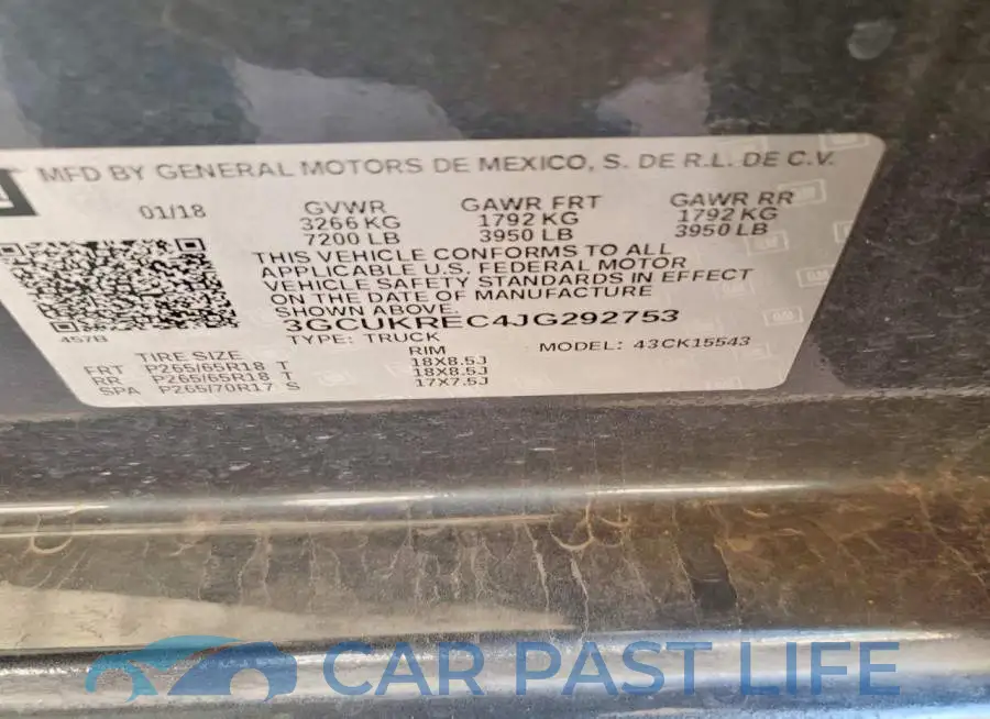 3GCUKREC4JG292753# 12