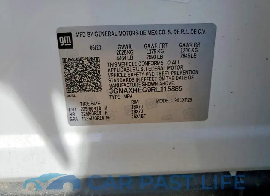 3GNAXHEG9RL115885# 13