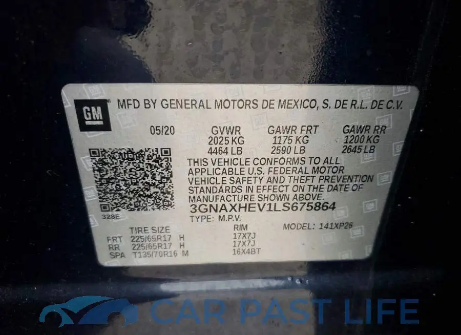 3GNAXHEV1LS675864# 13