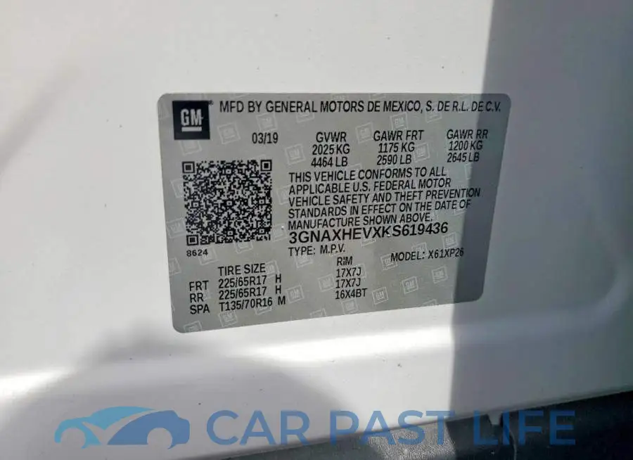 3GNAXHEVXKS619436# 13