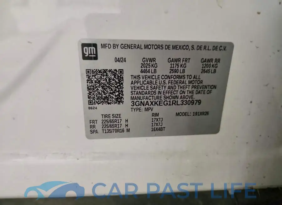 3GNAXKEG1RL330979# 13