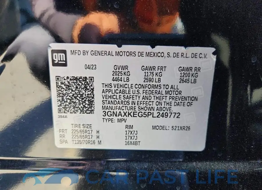 3GNAXKEG5PL249772# 13