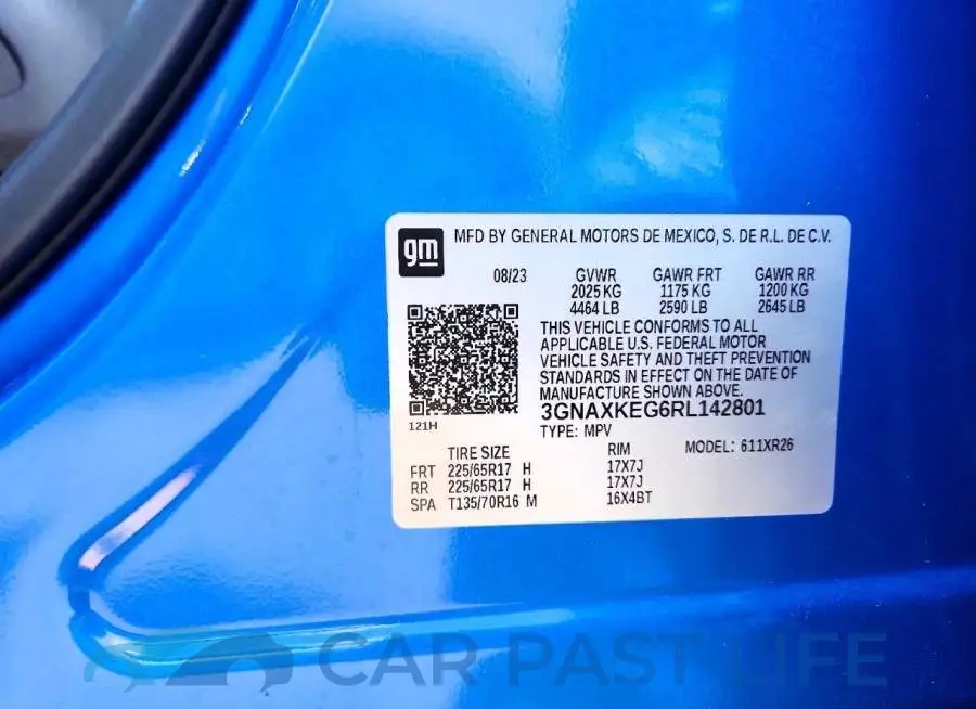 3GNAXKEG6RL142801# 14