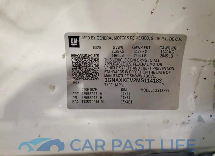 3GNAXKEV2MS114183# 13