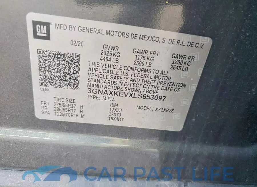 3GNAXKEVXLS653097# 12