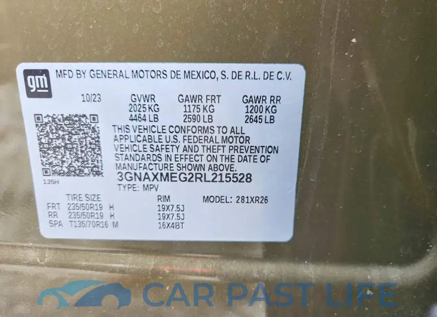3GNAXMEG2RL215528# 13