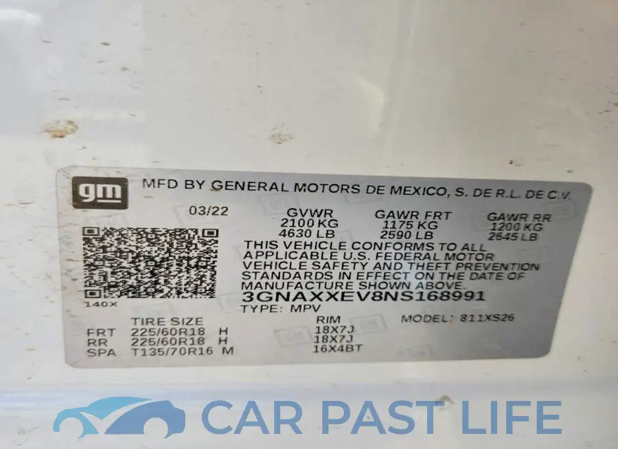 3GNAXXEV8NS168991# 13