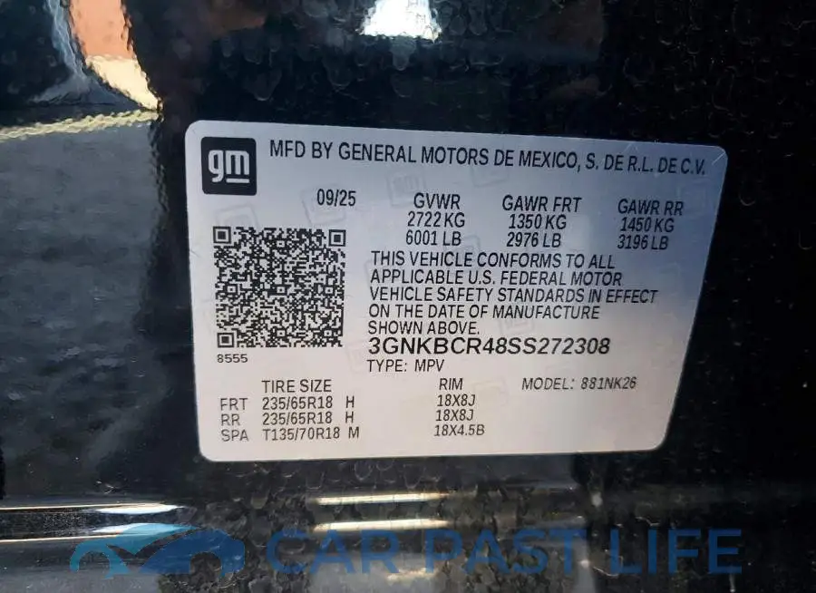 3GNKBCR48SS272308# 13