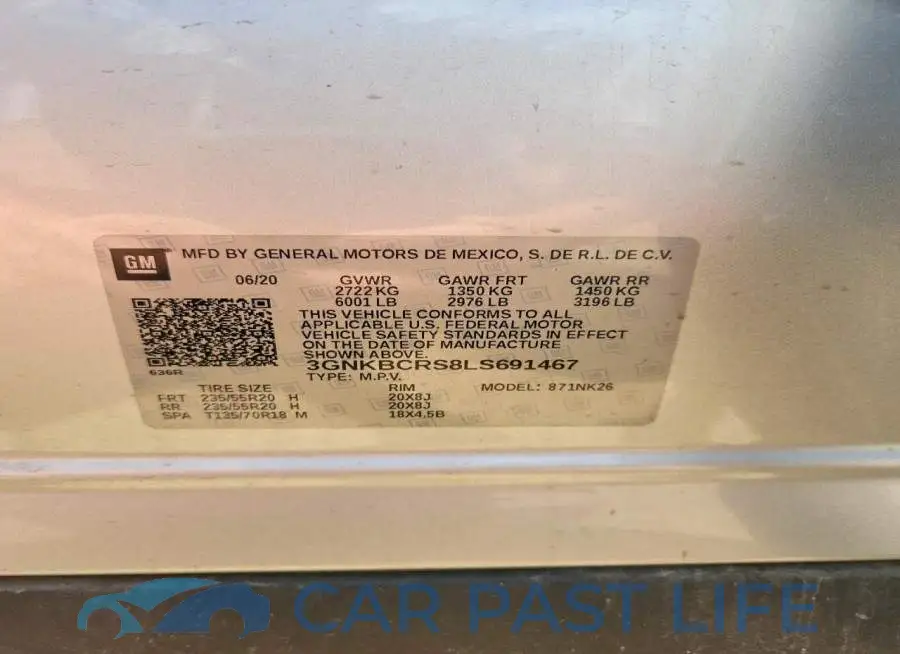 3GNKBCRS8LS691467# 12