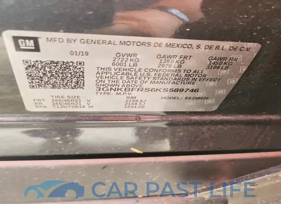 3GNKBFRS6KS589746# 13