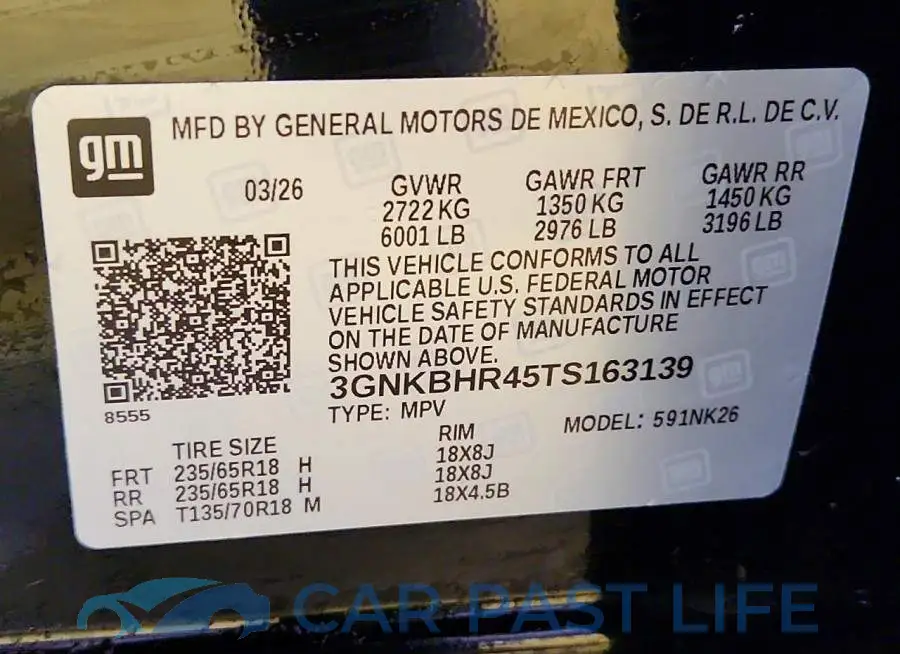 3GNKBHR45TS163139# 14