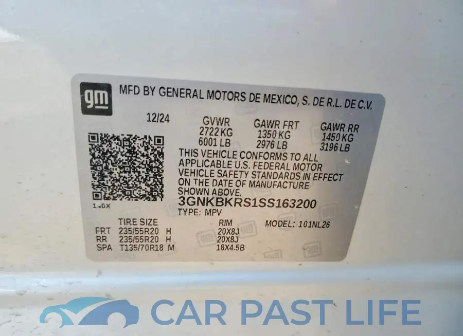 3GNKBKRS1SS163200# 14