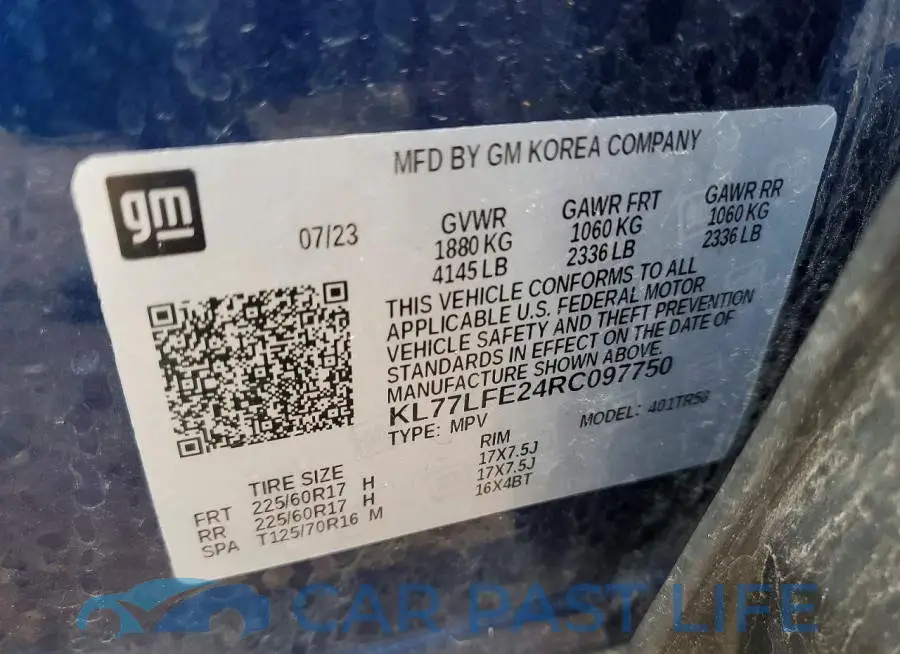 KL77LFE24RC097750# 13
