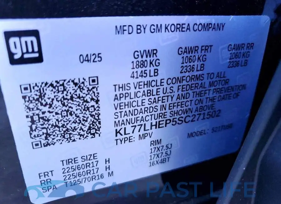 KL77LHEP5SC271502# 13