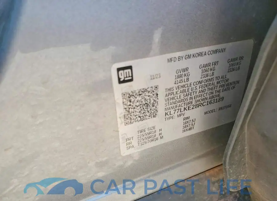 KL77LKE28RC163189# 13