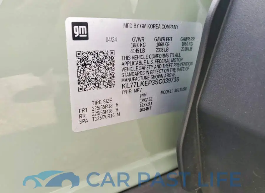 KL77LKEP3SC039736# 13
