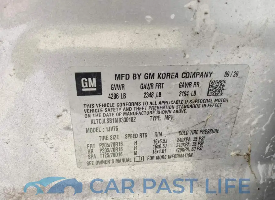 KL7CJLSB1MB330182# 13