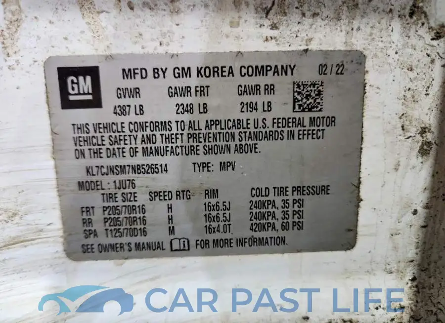 KL7CJNSM7NB526514# 13