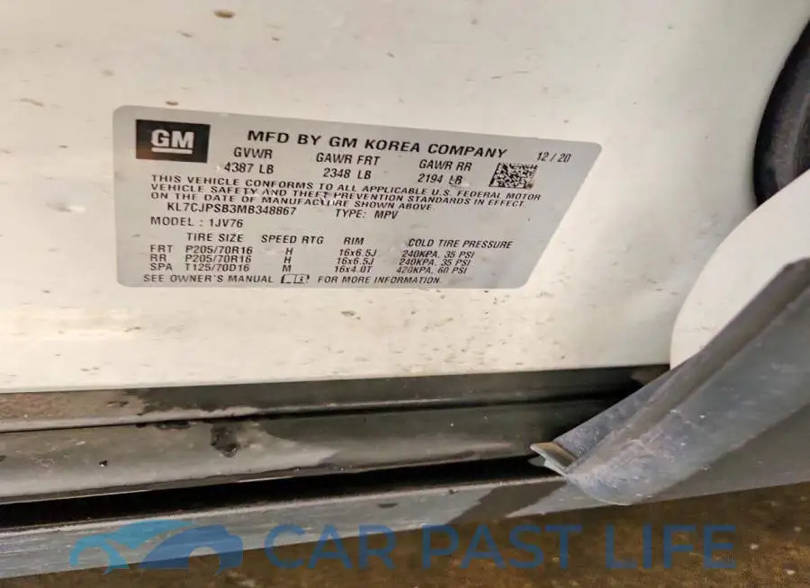 KL7CJPSB3MB348867# 13