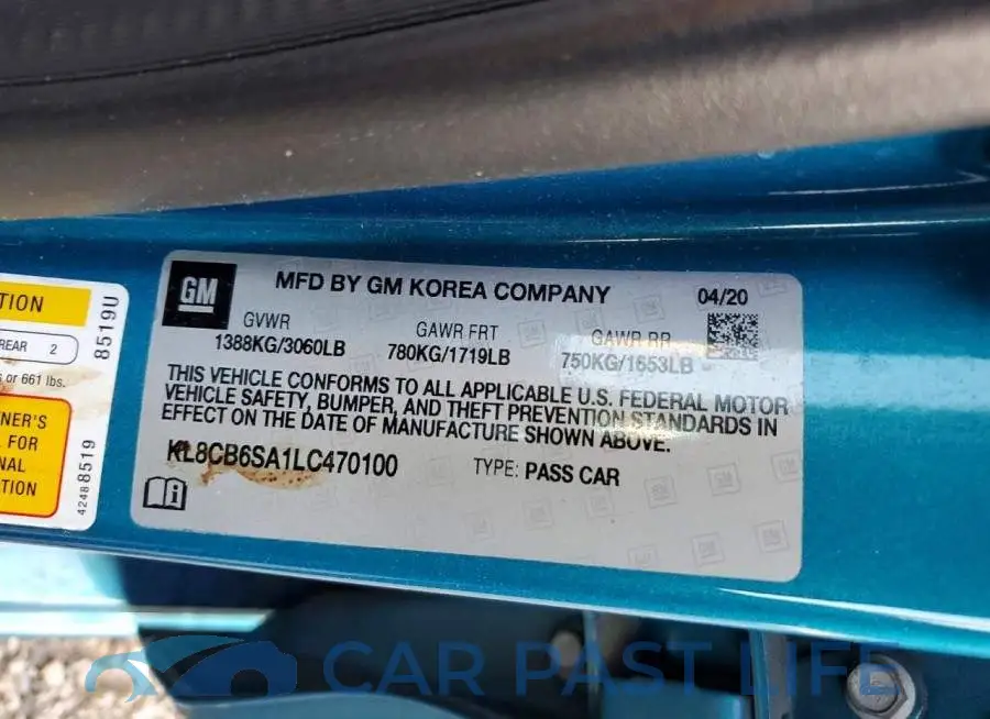 KL8CB6SA1LC470100# 12