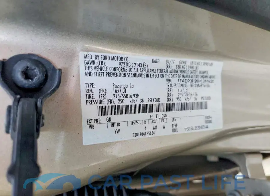 1FADP3F26HL265920# 12