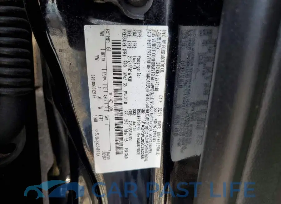 1FADP3K20JL282286# 12
