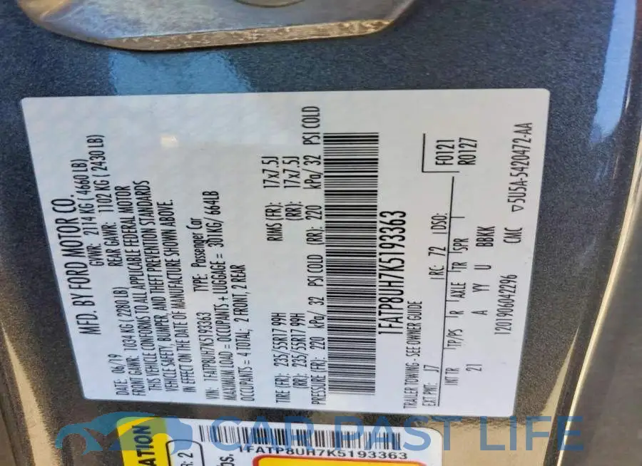 1FATP8UH7K5193363# 12