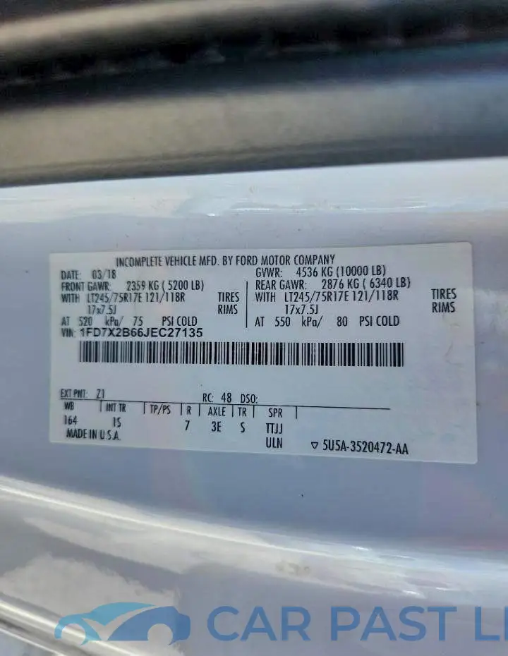 1FD7X2B66JEC27135# 12