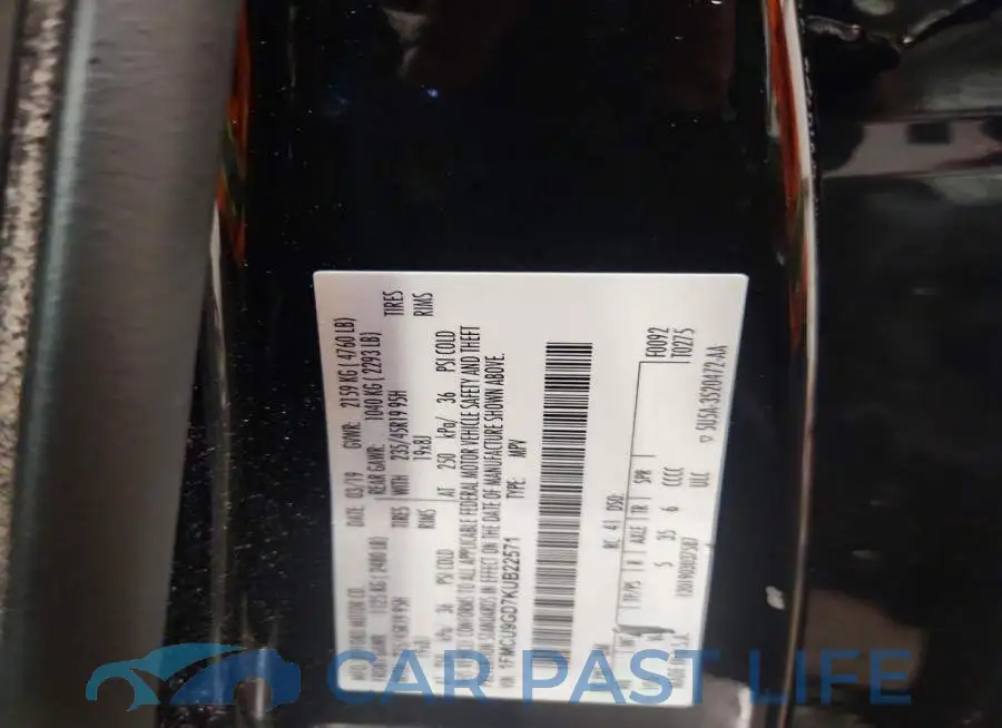1FMCU9GD7KUB22571# 13