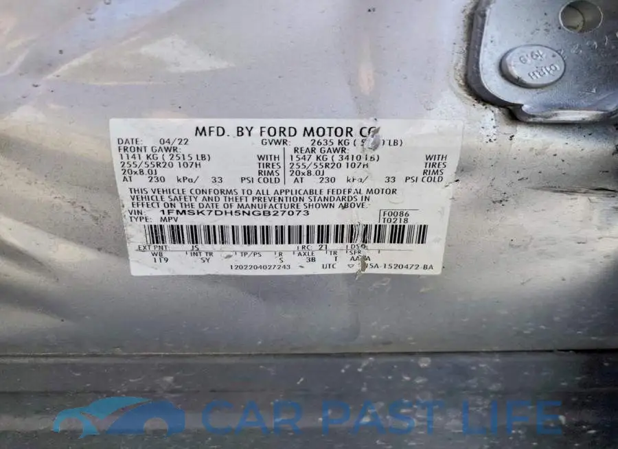 1FMSK7DH5NGB27073# 13