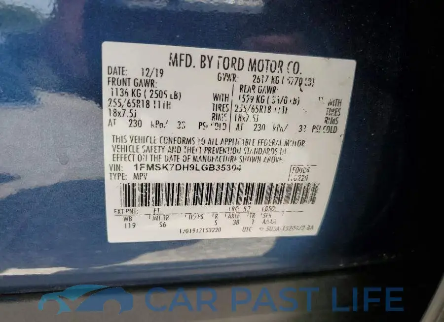 1FMSK7DH9LGB35304# 13